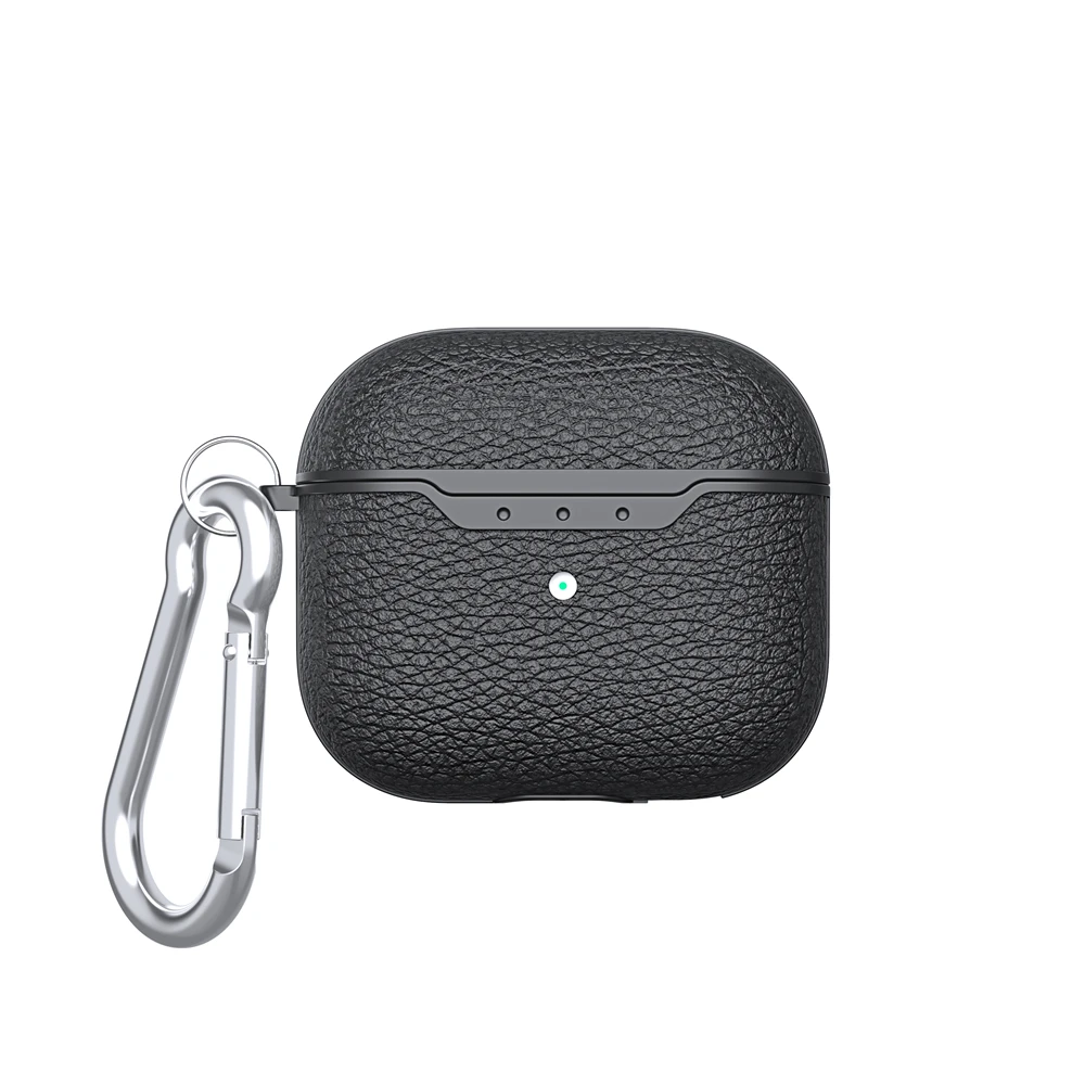 Deri kulaklık kutusu Airpods İçin 3 kablosuz bluetooth uyumlu kulaklık kutusu s Apple Aipods İçin 3 Kapak
