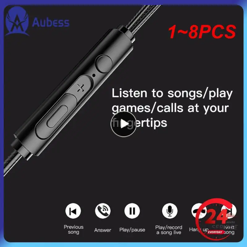 1 ~ 8 ADET kulaklıklar Kablolu Kulaklık OPPO PC Spor Gürültü İptal Bas 3.5 mm Kulaklık Oyun Eller Serbest Kulaklık