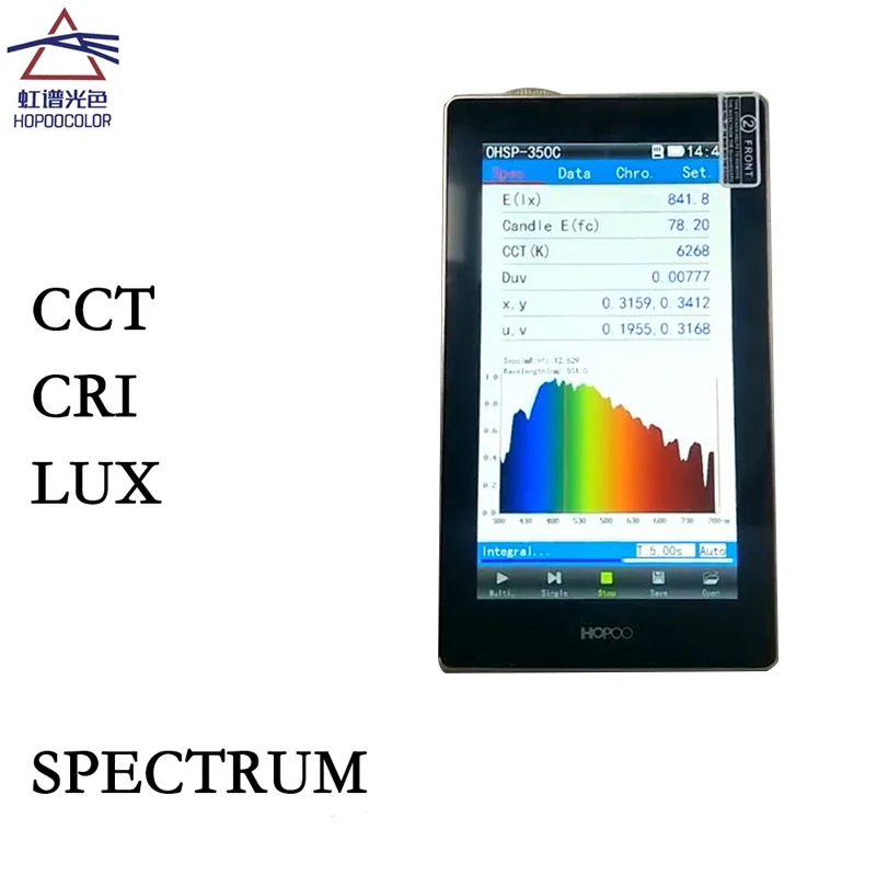 Sıcak satış OHSP350C Taşınabilir Spektrometre CCT Lux test ölçüm cihazı Renk İşleme İndeksi
