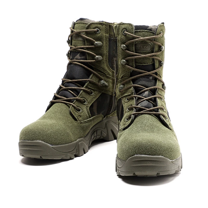 Kış Erkek Askeri Bot Özel Kuvvetler Savaş Yüksek Çizmeler Açık Spor Erkek Ayakkabı Tırmanmaya Dağlar Kros erkek ayakkabıları