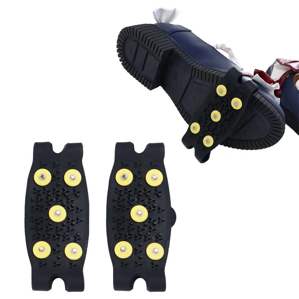 Çelik Çiviler Buz ve Kar Hava Silika jel Kış Ayakkabı Sapları Anti Kayma Buz Tutucu Antiskid Ayakkabı Kapağı Ayakkabı Sivri Kapakları