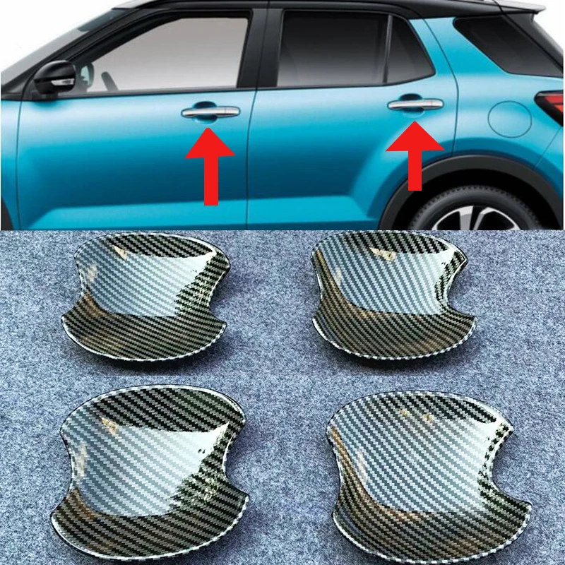 ABS Krom Araba Dış Kapı Kolu kase kapağı Trim Koruyucu Çerçeve Sticker Dış Aksesuarlar Toyota Raize 2019 - 2021 İçin 4 adet