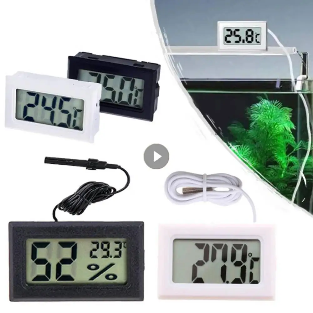 Mini LCD Dijital Termometre Higrometre Sıcaklık Probu Kapalı Uygun Sıcaklık Sensörü Nem Ölçer Ölçer Aletleri