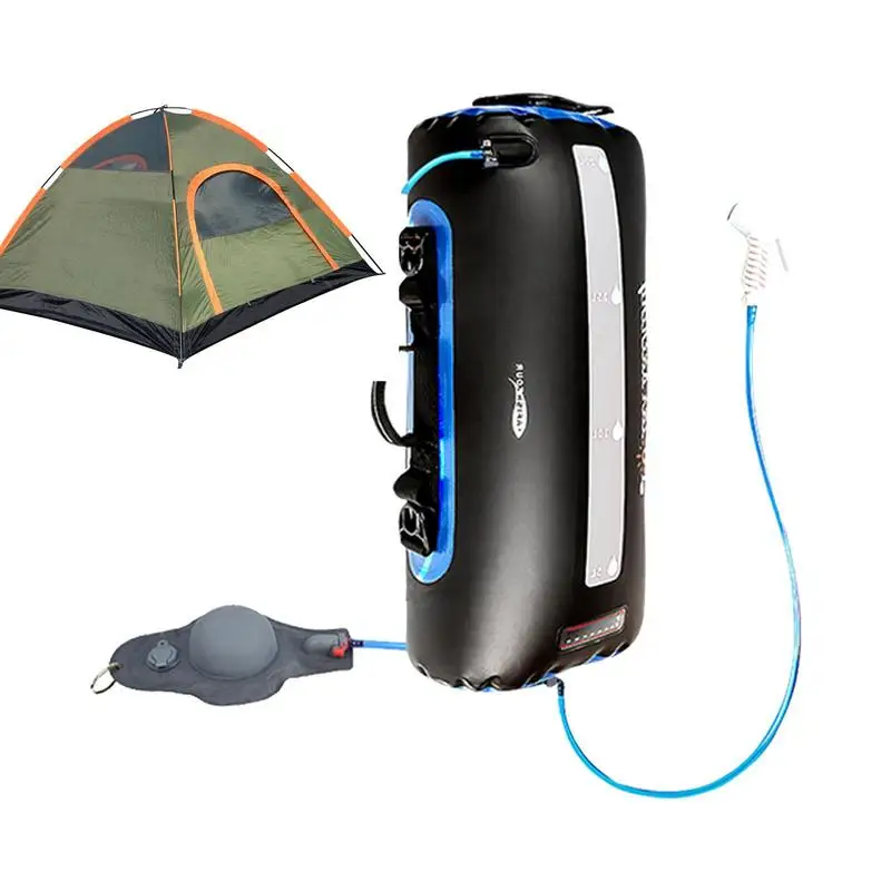 20L açık taşınabilir duş piknik kamp depolama içme suyu torbası banyo çantası güneş ısıtmalı duş vücut Pet temizleme su torbası