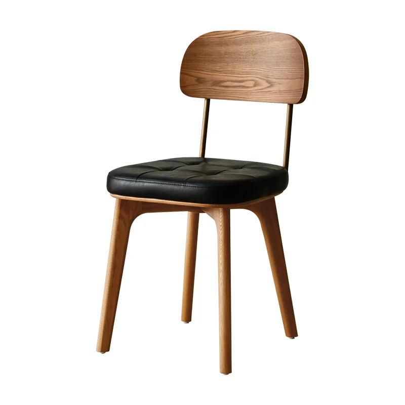 Xl İskandinav Minimalist Arkalığı Yemek Sandalyesi Minimalist Restoran deri sandalye Küçük Daire