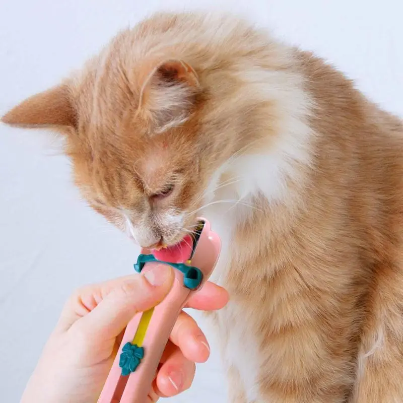 Çok fonksiyonlu Pet Kaşık Kedi Besleyici Kedi şerit sıkmak sıvı Aperatif besleme kaşığı İçin Pet kedi köpek besleme Can ve ıslak gıda