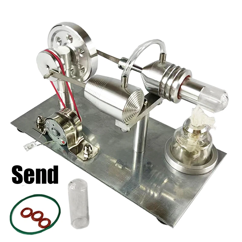 Sıcak Hava Stirling alternatör motoru Alüminyum Alaşımlı Harici Yanmalı Motor Fizik Bilim eğitici oyuncak Koleksiyonu Hediye