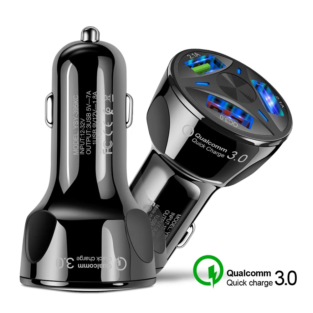 Qc3. 0 araba cep telefonu şarj cihazı üç USB Mazda 2 3 5 6 CX-5 CX5 CX-7 CX-9 Atenza Axela için