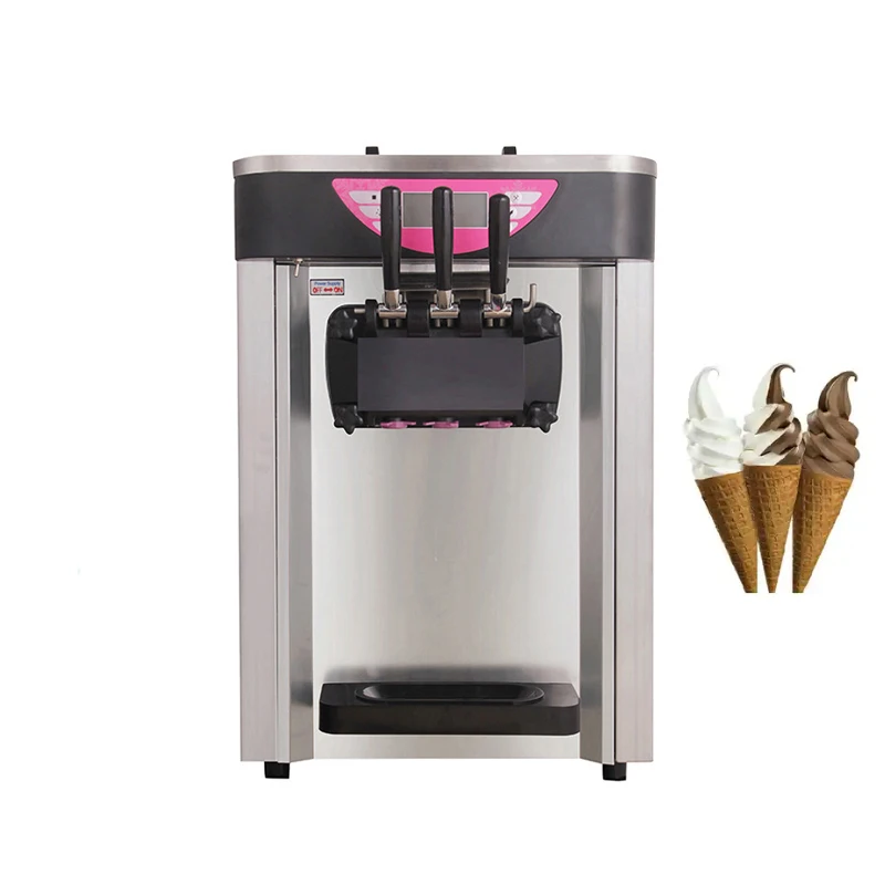 Kullanımı Kolay Yumuşak Dondurma Makinesi, Küçük Masaüstü Çok Lezzet Dondurma Makinesi