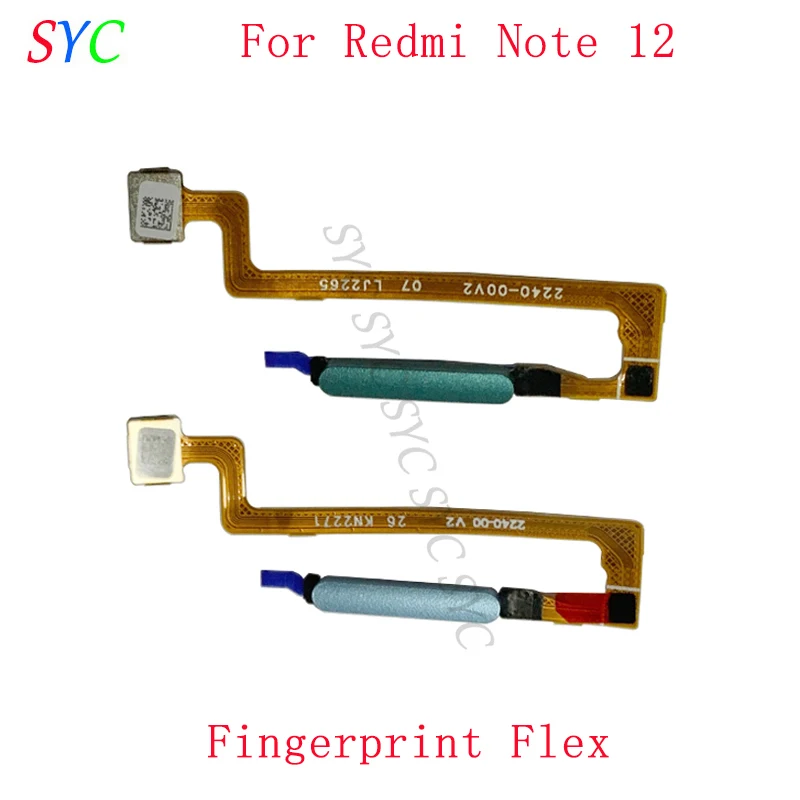Orijinal Parmak İzi Sensörü Düğmesi Flex Kablo Xiaomi Redmi İçin Not 12 Güç Anahtarı Dokunmatik Tarayıcı Yedek Parçalar