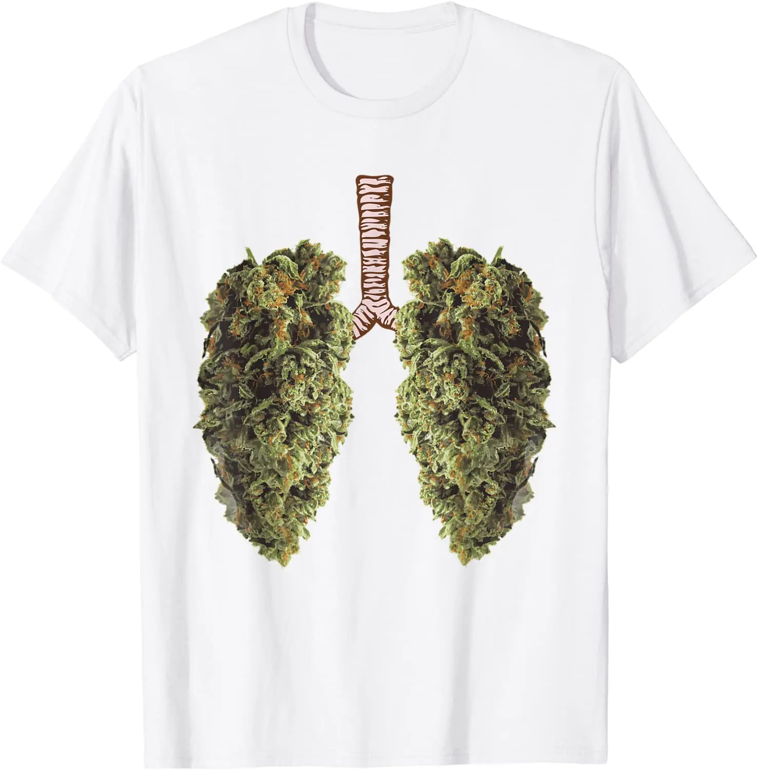 Komik Ot Akciğer Tomurcuk T-Shirt-THC Akciğer TShirt T-Shirt Sıcak Satış Öğrenci Üst T-Shirt Pamuk Tees Baskılı