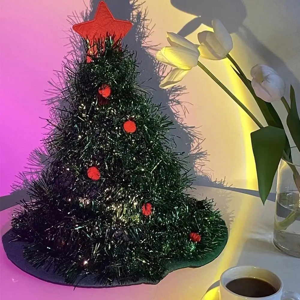 Parlak Hediye Ev Bez Yıldız Yetişkin dokunmamış Yağmur İpek Noel Şapka Noel Süsler Noel Ağacı Şapka yılbaşı dekoru