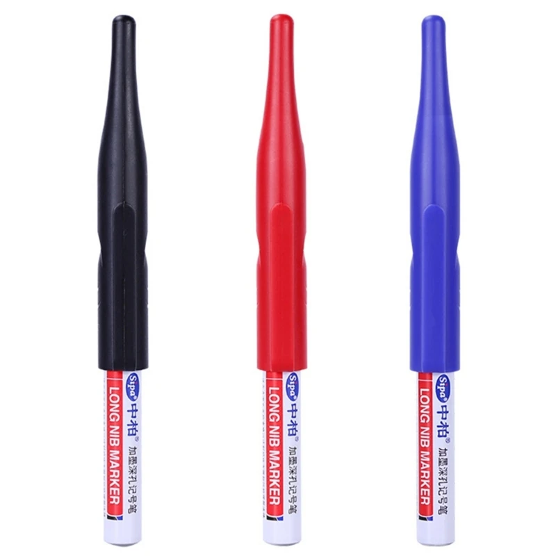 30mm Suya Dayanıklı işaretleme kalemleri Banyo için Ahşap Kırmızı, Siyah, Mavi