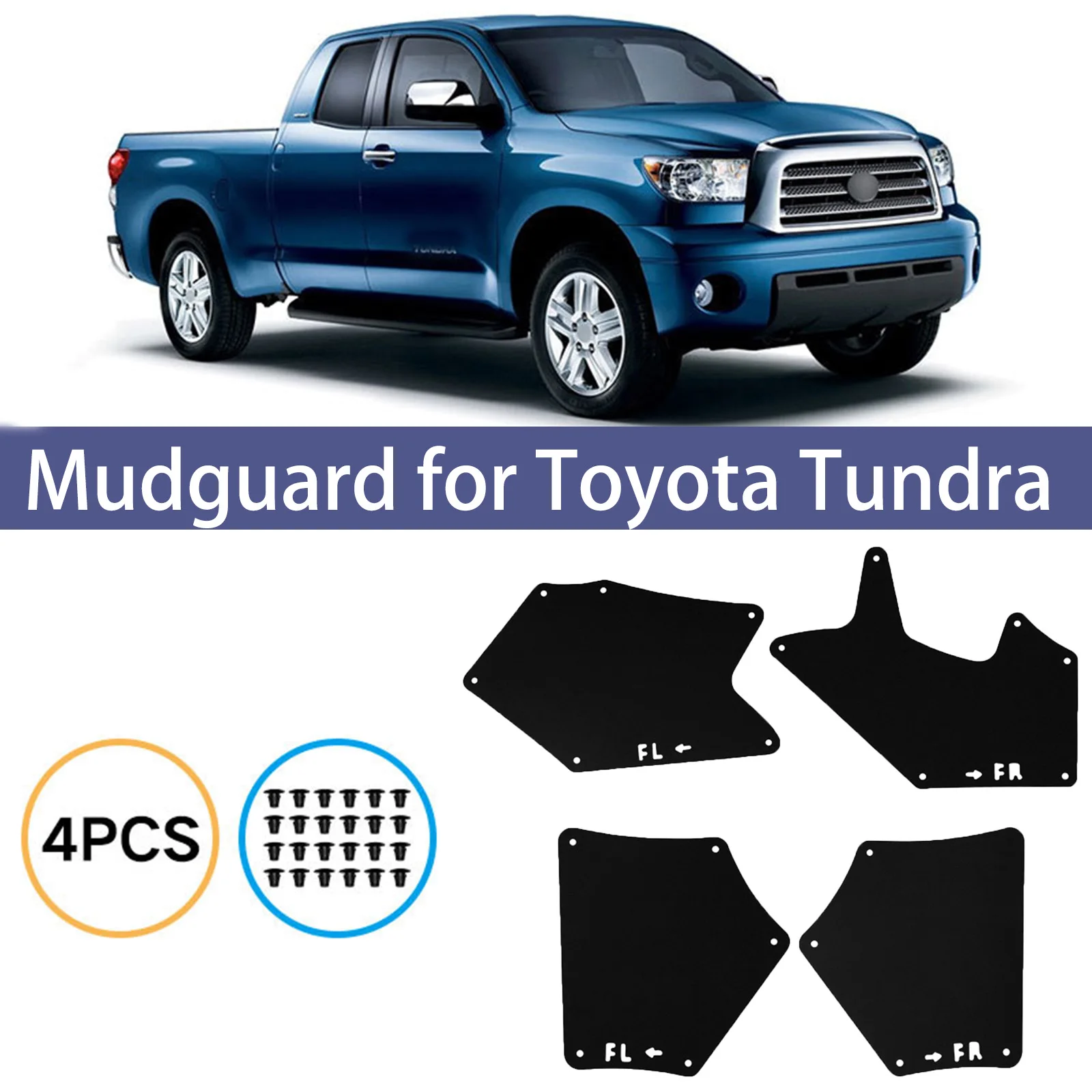 Otomatik Çamurluklar Toyota Tundra 2008-2021 için Araba Çamur Flaps Splash Muhafızları Çamurluk Ön Arka Tekerlekler Çamurluklar Aksesuarları
