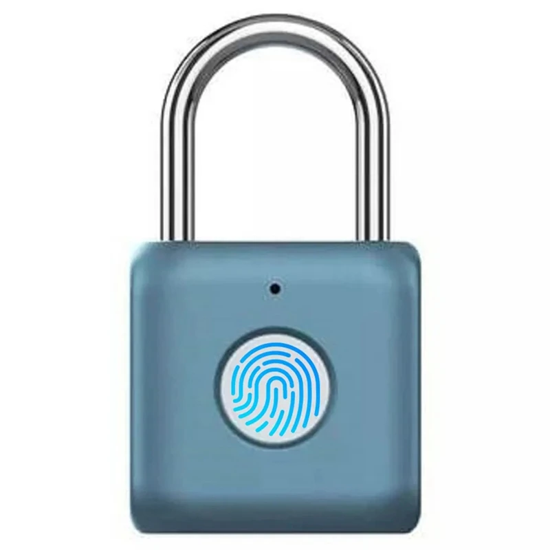 Su geçirmez Biyometrik parmak izi kilidi Anti-hırsızlık Güvenlik USB Şarj Edilebilir Asma Kilit