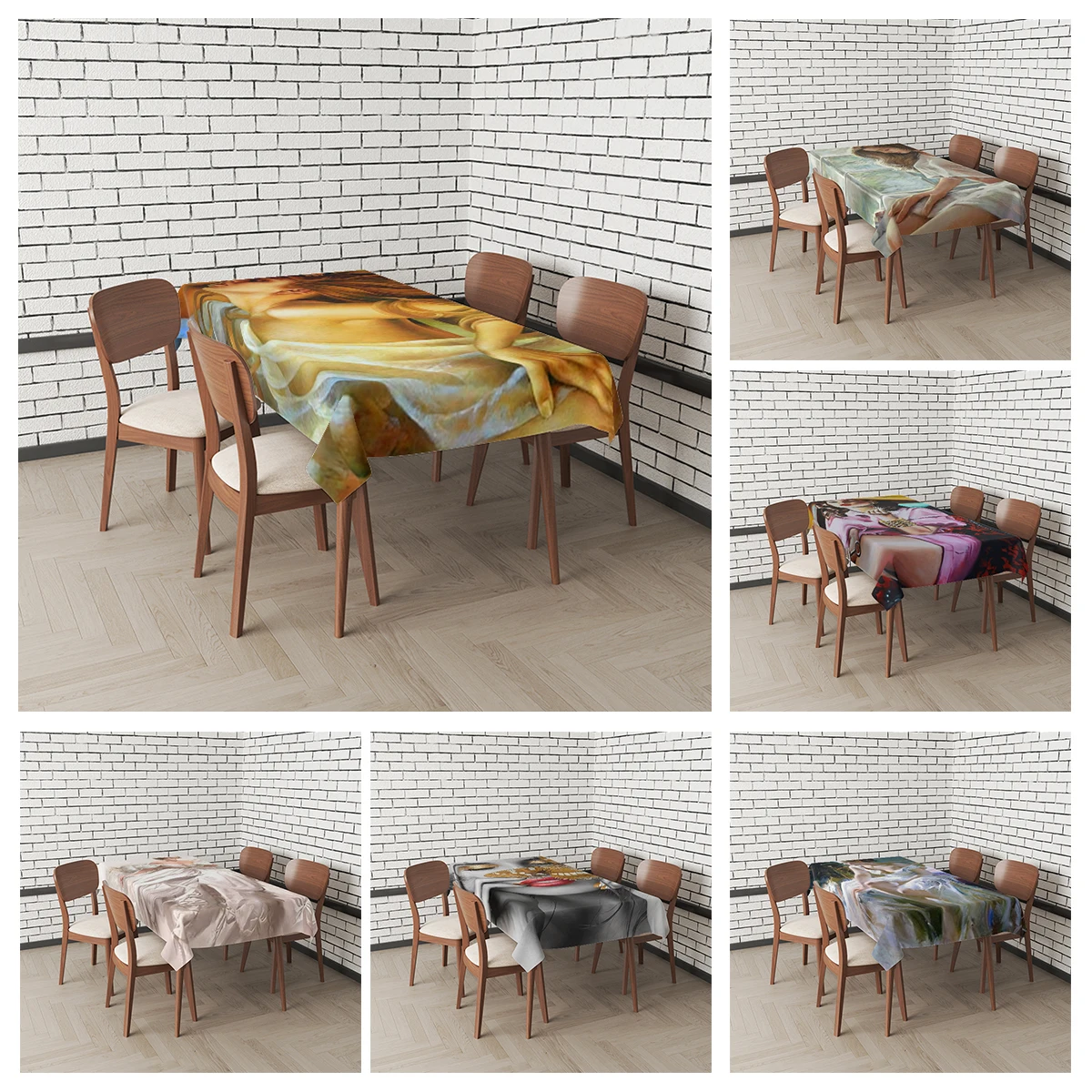 Ev masa örtüleri yemek masası dekorasyon Doğal ve Hayvan Stilleri dikdörtgen masa aksesuarları kumaş leke Önleyici masa örtüsü