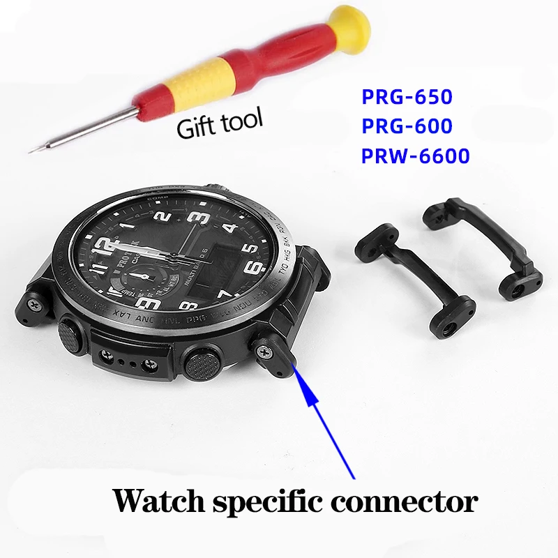 Tamir Watchband Kayışı Plastik Adaptör Casio İzle PRG-600 PRG-650 PRW-6600 PRG-600YB PRG600 Serisi Konnektör Aksesuarları