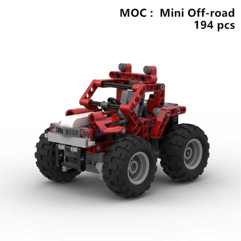 Mini Off-road Klasik Araba Eğitim Tuğla Koleksiyonları Toplu Modüler GBC Oyuncaklar Teknik MOC Yapı Taşları Uyumlu