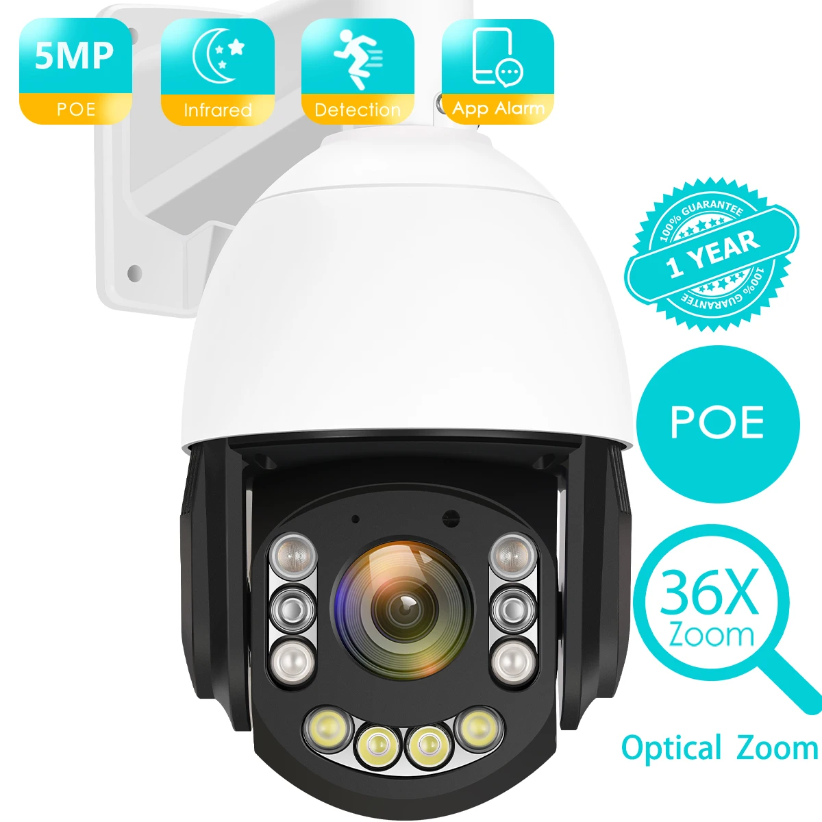 BESDER 5MP PTZ Dome Kamera 36X Optik Zoom Pan / Tilt IP Kamera Açık ev güvenlik kamerası CCTV Ev Gözetim XMEye CCTV
