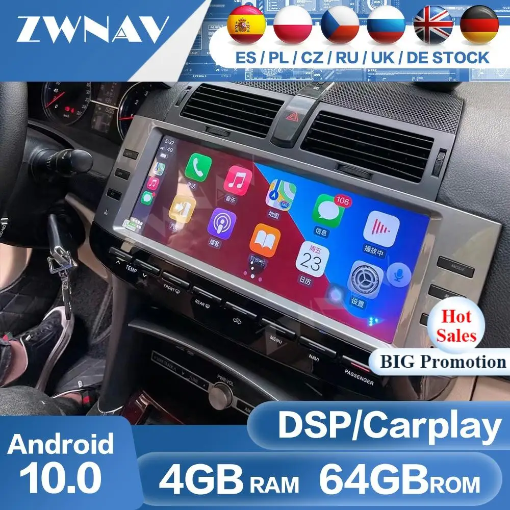 Carplay Android 10 IPS Dokunmatik Ekran DSP Multimedya Stereo Toyota Reiz İçin GPS Navigasyon Alıcısı Oto Araba Radyo Çalar Kafa Ünitesi
