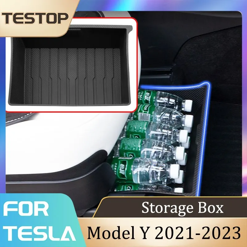 Tesla Modeli Y Altında saklama kutusu Tesla Modeli Y 2021-2023 Aksesuarları Fit Sürücü ve yolcu koltuğu Altında saklama kutusu 