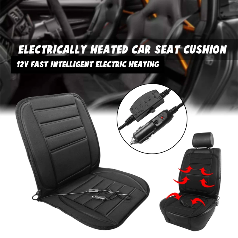 12V Araba koltuk minderi Kapak Koltuk İsıtıcı İsıtıcı Kapak Yastık İle Ayarlanabilir Sıcaklık Otomatik Kış Evrensel Aksesuarları