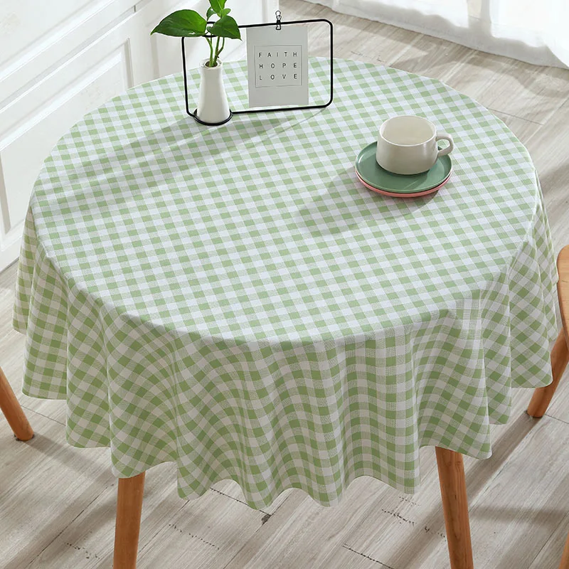 Su geçirmez, yağ geçirmez, ütü, yıkanmaz masa örtüsü Yuvarlak plastik masa mat küçük masa örtüsü