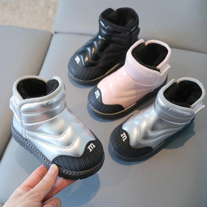 Kış Kar botları Kızlar pamuklu ayakkabılar Çocuk Erkek Ayak Bileği Yumuşak Alt Sıcak Boyutu 21-38