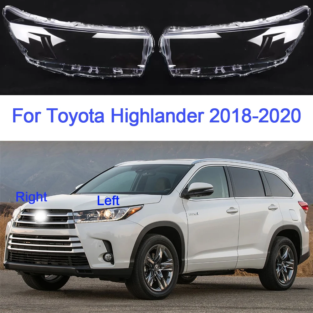 Araba Far Kapağı Toyota Highlander 2018 2019 İçin 2020 Yerine orijinal Lens Kabuk Plastik Far Kabuk Araba Aksesuarları