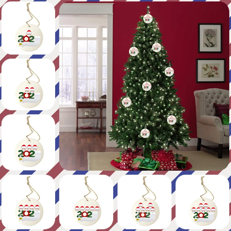 2020 Noel Kolye Süsler Ahşap Santa Bebek Ahşap El Yapımı Noel Ağacı Dekorasyon Merry Christmas Süslemeleri Ev İçin 2021