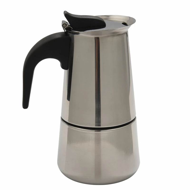 Yeni Moka cezve Espresso Latte Percolator Soba Kahve Makinesi Espresso Pot İtalyan Kahve Makinesi 100Ml Paslanmaz Çelik