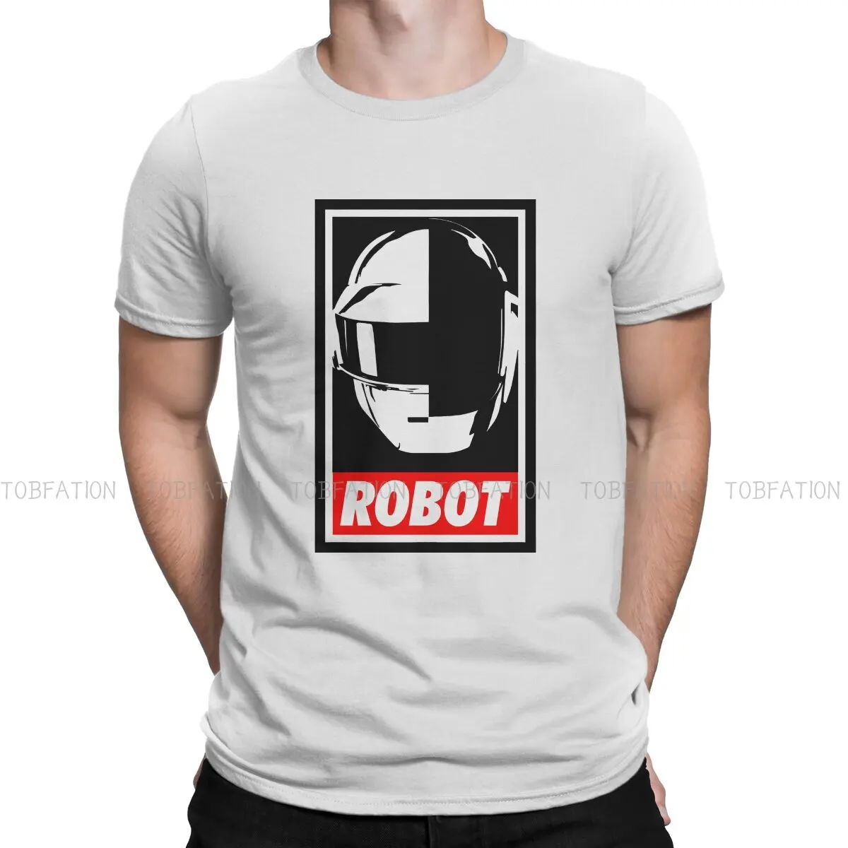 Daft Punk %100 % Pamuk Tişörtleri Robot Ayırt Edici erkek T Shirt Yeni Trend Üstleri 6XL
