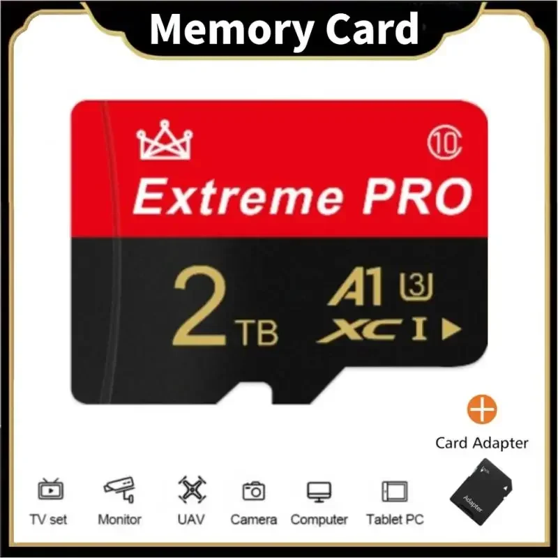 2TB Mikro TF SD Kart Anılar 1TB 512GB 256GB Flash SD Hafıza Kartı Su Geçirmez TF Kart 128GB Nintendo Anahtarı Oyunları İçin
