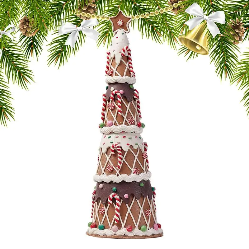 Noel Ağacı Yapay Masaüstü Şeker Kek Şekilli Minyatür Noel Ağacı ev tatil parti dekoratif hediye aksesuarları