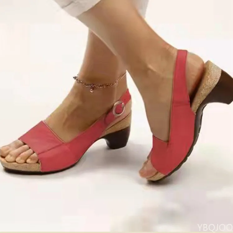 Moda ayakkabılar Kadın Sandalet Kare Ayak Rahat platform ayakkabılar Kadın Orta Topuk Plaj Parti Sandalet Artı Boyutu Zapatos Mujer