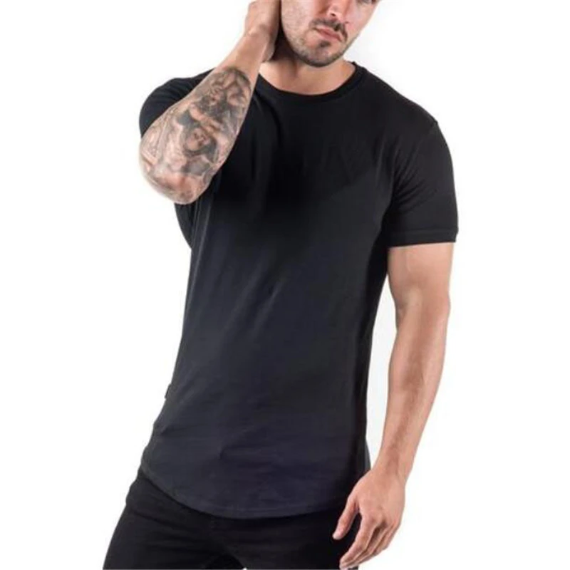 Marka erkek Tees Tops 2023 yaz üst boş pamuk O-boyun kısa kollu t gömlek erkekler moda trendleri slim fit spor tshirt homme