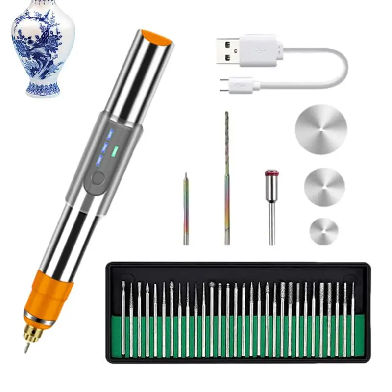 Elektrikli gravür oyma kalemi El Küçük Cam Gravür Aracı USB Şarj Edilebilir Gravür Gravür Aracı Elektrikli gravür oyma kalemi Gravür