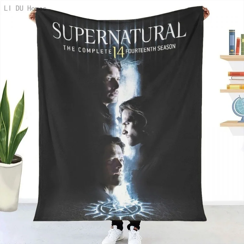 Supernatural Battaniye Pazen Battaniye Süper Yumuşak Polar Şal Battaniye Hafif Sıcak Battaniye Yatak Odası Kanepe Kanepe