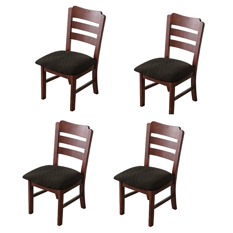 4 ADET Çıkarılabilir Yıkanabilir Streç Jakarlı Sandalye Koltuk Kapakları Anti-Toz yemek odası sandalyesi koltuk minderi Slipcovers