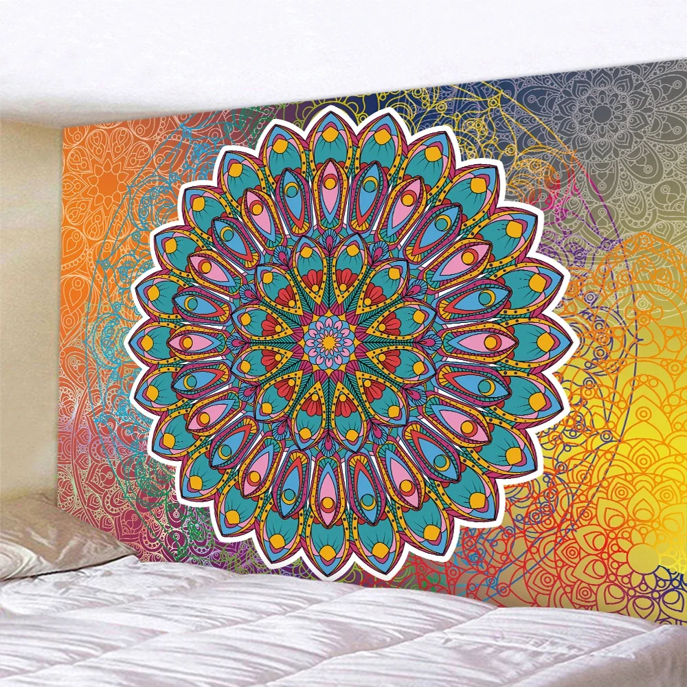Hint mandala psychedelic sahne ev dekorasyon goblen tarot bohemian duvar asılı yoga yatak yatak odası duvar dekorasyonu