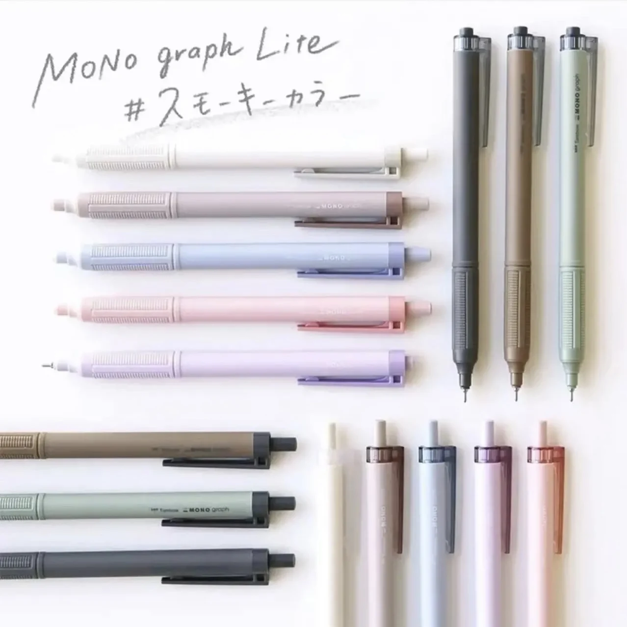 Yeni Japonya Tombow Grafik Lite Mono Sınırlı Duman Gri Orta Yağlı Kalem İğne Ucu İtme Tipi Düşük Viskoziteli 0.5 Siyah Öğrenci Malzemeleri