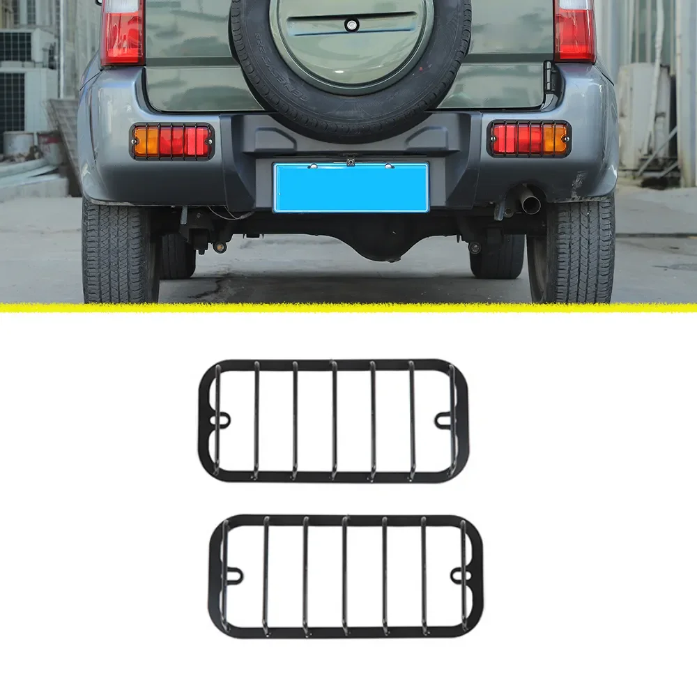 Arka sis lambası koruyucu ışık koruma dekorasyon Trim Sticker Suzuki Jimny 2007-2017 için demir siyah araba dış aksesuarları