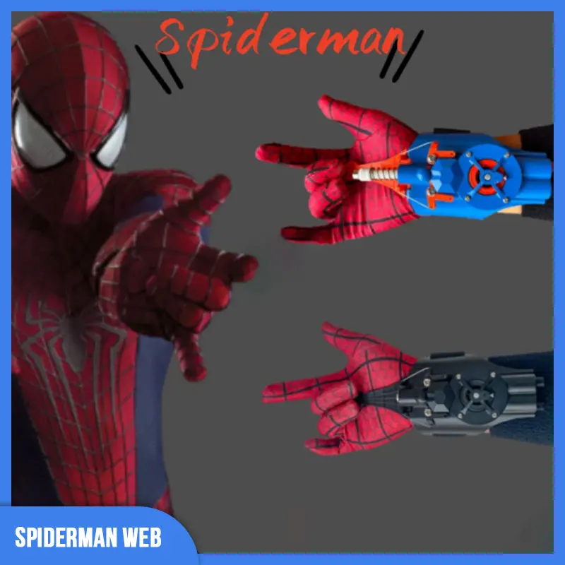 Örümcek adam Web Atıcılar Örümcek Adam Bilek Başlatıcısı Yükseltilmiş Versiyonu Peter Parker Cosplay Alet Seti Oyuncaklar Çocuk Hediye Çocuklar için
