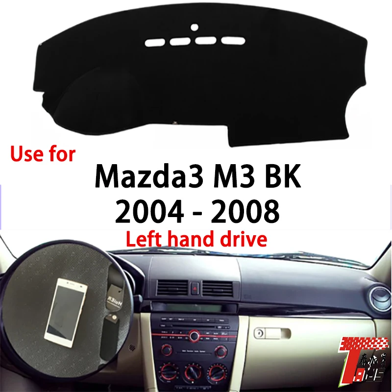 TAIJS fabrika yüksek kalite anti-kirli Süet dashboard kapak için Mazda 3 M3 BK 2004-2008 Sol el sürücü