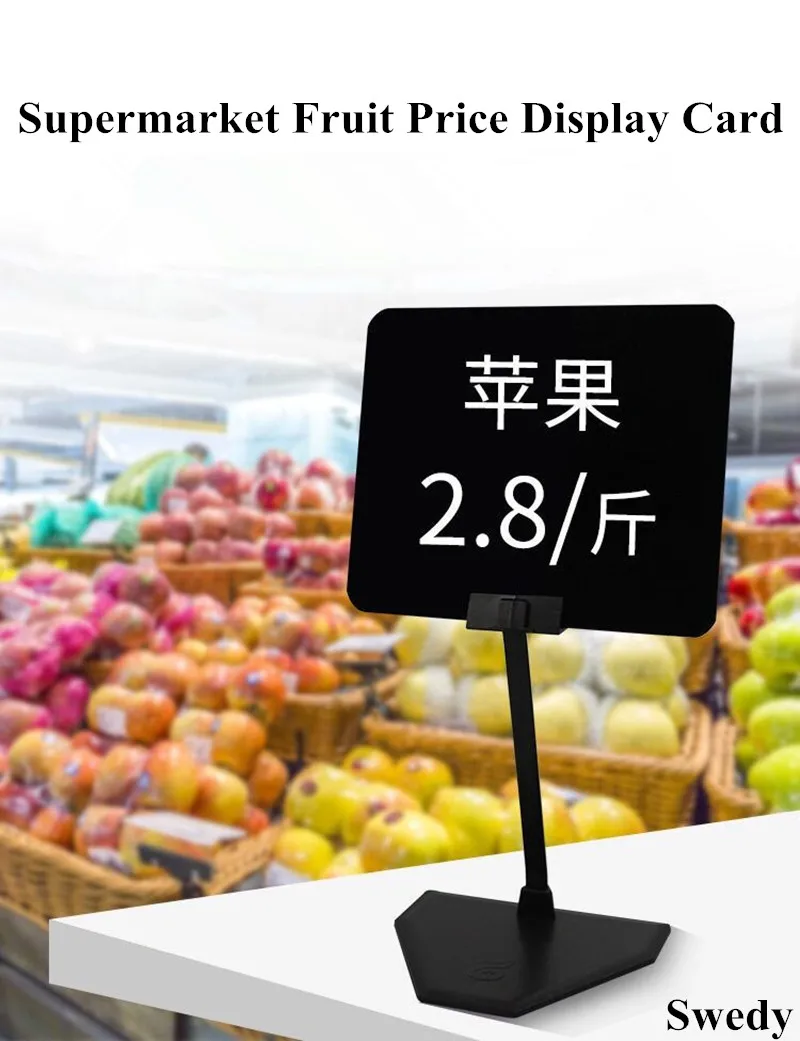 5 Adet A5 210x148mm Plastik Süpermarket Fiyat Etiket Silinebilir Su Geçirmez Ürünler Fiyat Listesi Burcu Tutucu Ekran Standı