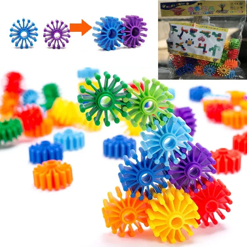 Dairesel Dişli Ekleme Blok Plastik Bulmaca Oyuncak Okul Öncesi Öğrenme Zeka Monte Renk Şekli Maç Oyunu Erkek Kız Hediye