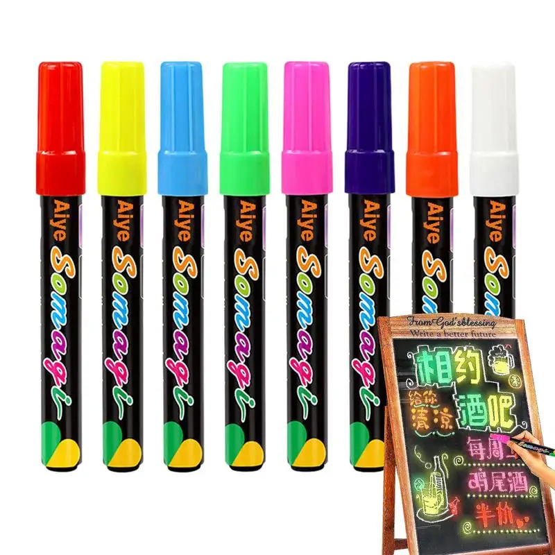 Siyah Kağıda Yazmak için kalemler 8 Renk Sanat Malzemeleri Boya Kalemleri Boya İşaretleyiciler Parlak Renkler Paskalya Yumurtası İçin Karalama Defteri El Sanatları DIY