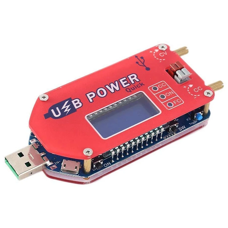 USB Buck Boost gerilim dönüştürücü, 15W LCD Adım Yukarı Aşağı Güç Kaynağı Modülü Desteği Hızlı Şarj QC 2.0, QC 3.0, FCP