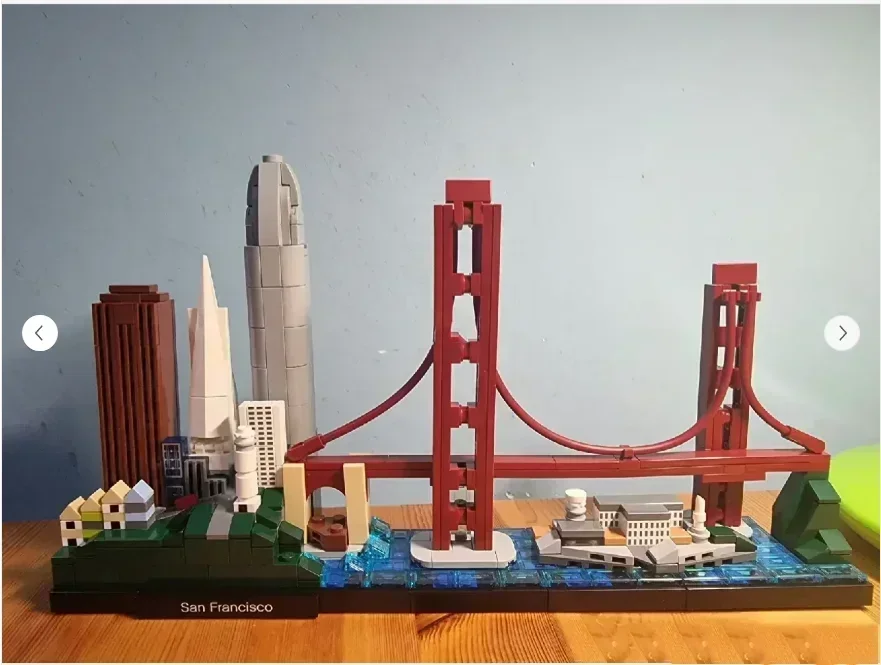2023 Skyline serisi 21043 San Francisco Mimari Yapı Taşları Tuğla Oyuncaklar Yetişkinler İçin Çocuk Sanat Ev Dekorasyon Hediyeler