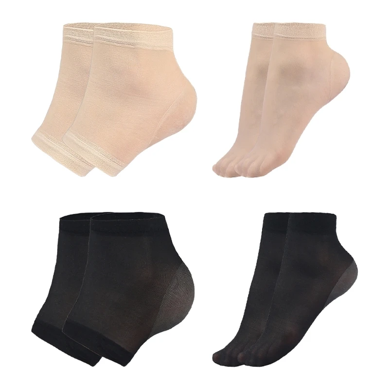 Çatlak Topuk Tedavisi için Nemlendirici Topuk Çorapları-Jel Topuk Koruyucuları Jel Çoraplar